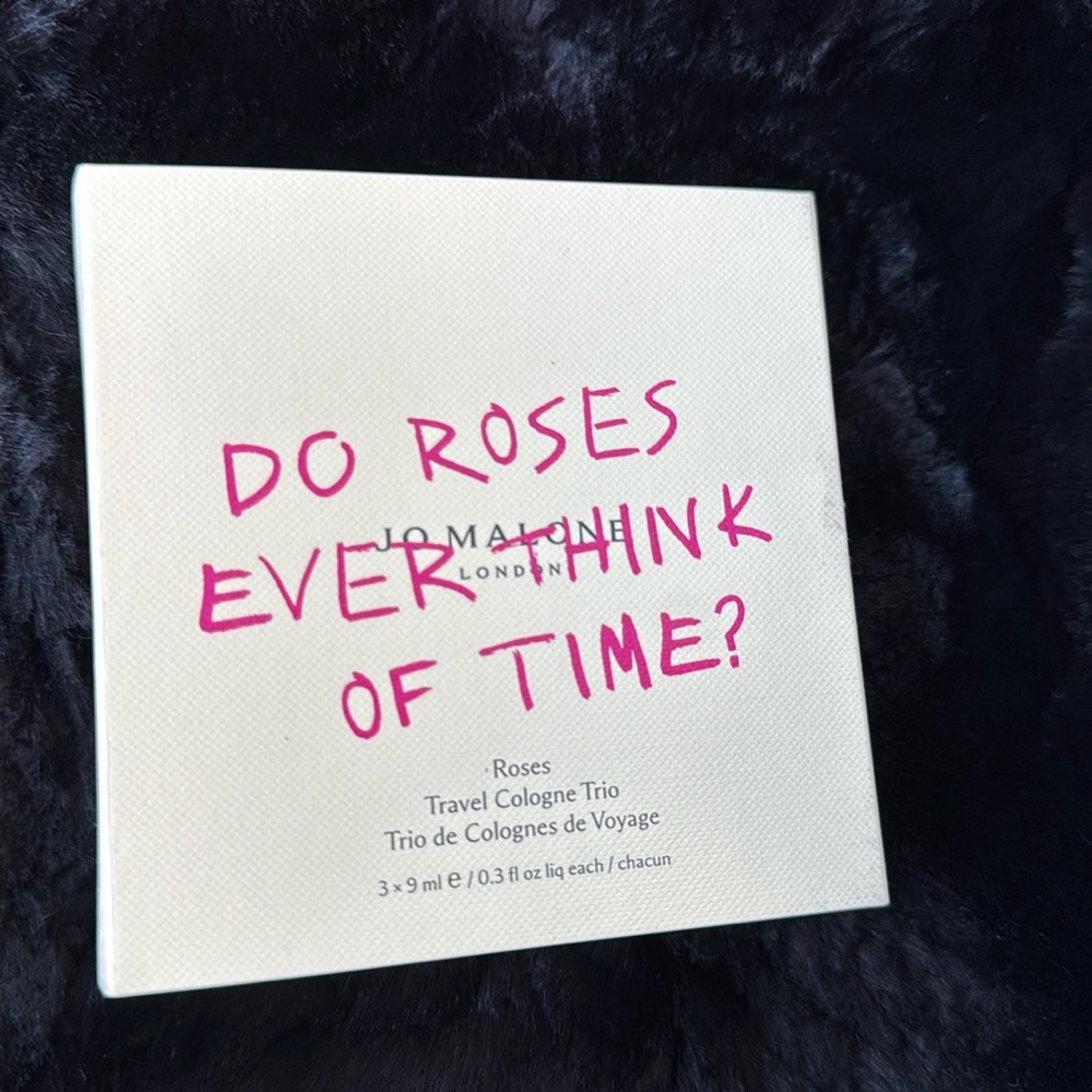 Jo Malone travel cologne trio. Do roses ever think of time?